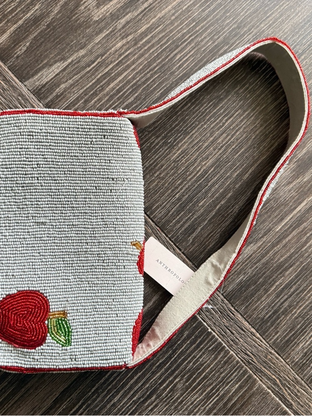 NWT Anthropologie Beaded Apple Fiona Purse Bag - Picture 4 of 8